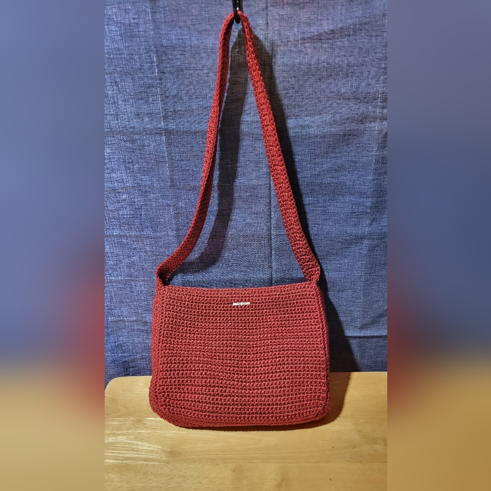 The Sak Red Woven Shoulder Bag